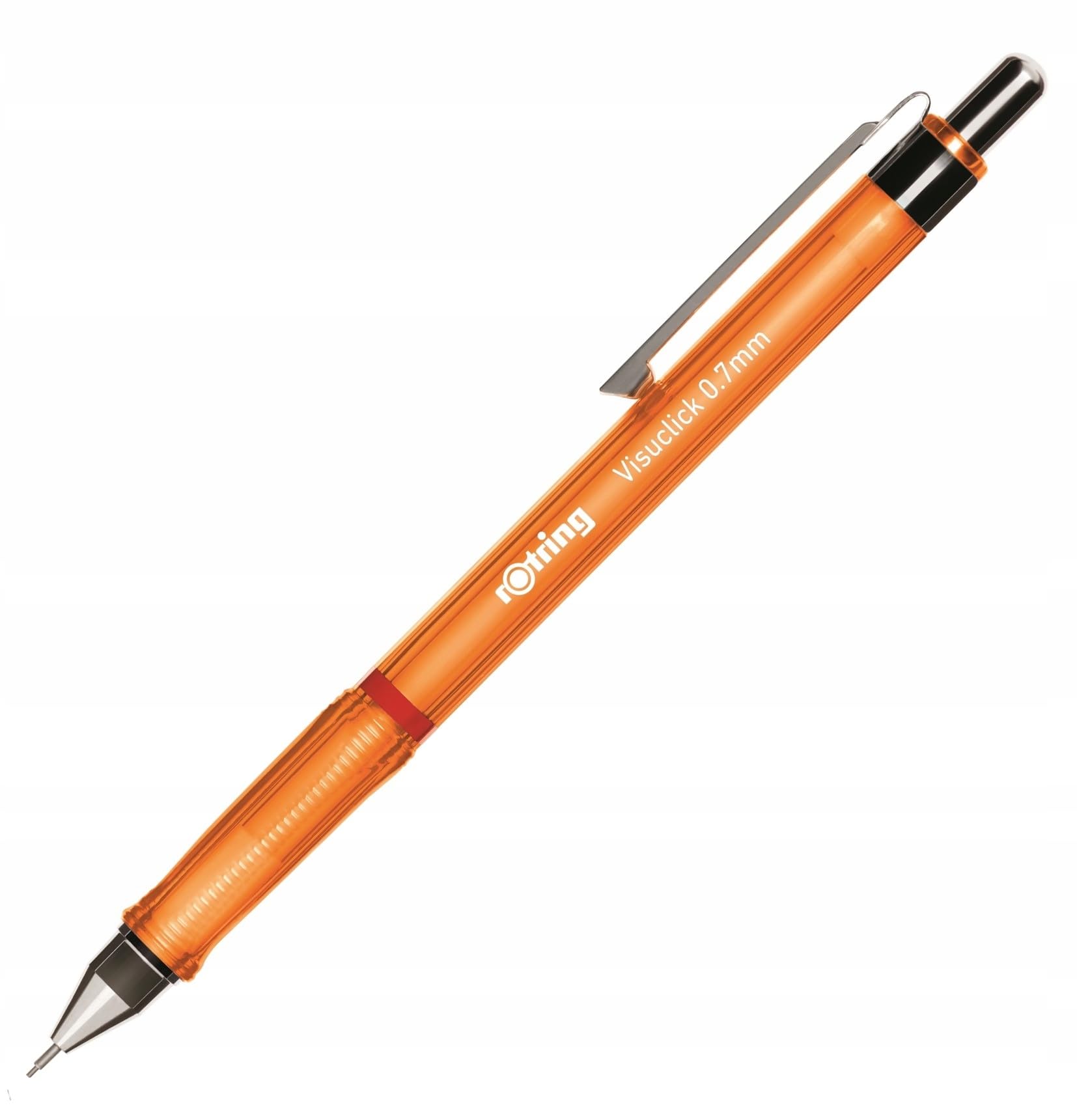 rOtring Visuclick Mechanical Pencil | 0.7 mm | 2B Lead | Lively Orange Barrel | 12 Count