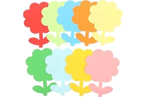 CALLARON 72pcs Decorative Paper Flower Cutouts Wall Art for Classroom and Office DIY Scrapbooking Bright
