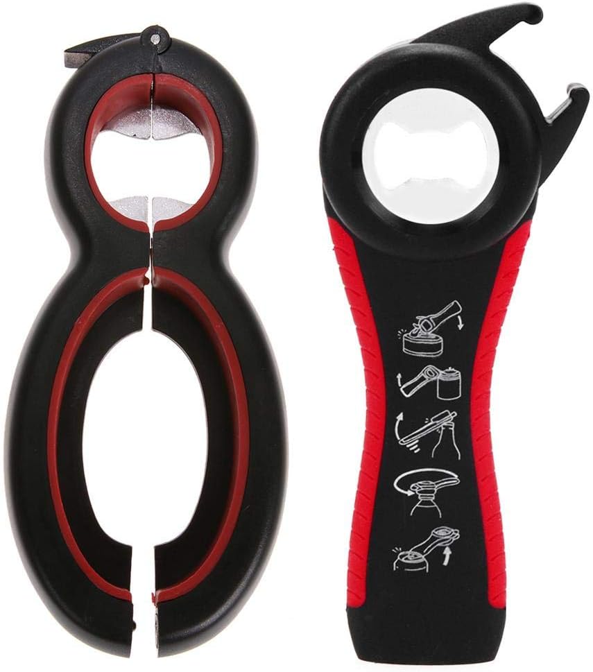 Anysell88 2 Pack Bottle Opener, 5 in 1 and 6 in 1 Multiuse