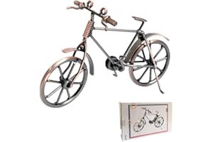 SHUXY Bicycle Decor Unique Metal Bicycle Home Office Bike Decoration Art Ornaments Figurines Bike Red Copper Bike Decor Iron Decorative Bicycle Classic Bike Sculpture for Children Toys Gifts