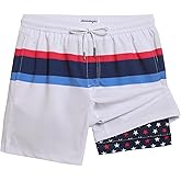 maamgic Mens Swim Trunks with Compression Liner 7 Inch Inseam Mens Bathing Suit Quick Dry Swimming Trunks Swimsuit
