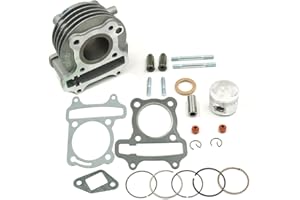 Glixal ATMT1-002 GY6 49cc 50cc 39mm Cylinder Kit Piston Rings Chinese QMB139 139QMA Engine Rebuild Kit Scooter Moped ATV