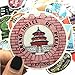 Jasion Stickers 55-Pcs PVC Decals of Vintage Travel & Hotel Waterproof Anti-Sunlight DIY Ideals for Water Bottles Motorbikes Cars Portable Luggages Phone Ipad Laptops