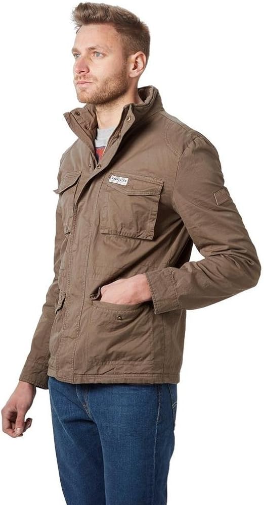 Brakeburn Men's Canvas Walking Jacket, Khaki, L Amazon.co.uk Clothing