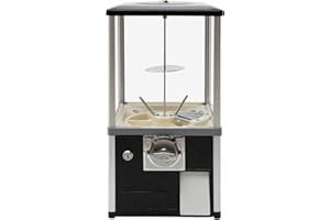 SBPKMARSCT Vending Machine, 1.77-1.97 Inch Spherical Capsule Candy Dispenser Store Bulk Vending Machine Vintage Style Gumball Machine for Game Stores, Retail Stores, Amusement Parks (Black)