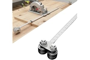 HISKI Positioning Calipers for Precise Measurements & Easy Wood Cutting, Stainless Steel Precision Cutting Guide for Circular Saws,Stainless Steel Adjustable Guide Rail (Double-Axis)
