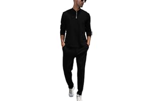 FZNHQL Fashion Men's Tracksuits 2 Piece Casual Athletic Jogging Outfits Short/Long Sleeve Track Suits for Men Set