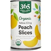 365 by Whole Foods Market, Organic Yellow Cling Peach Slices, 15 Ounce