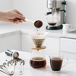 TILUCK Stainless Steel Measuring Spoons Set,Coffee