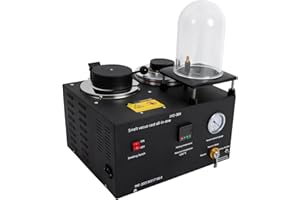 DDYOOK 2L Vacuum Casting Machine, 3 CFM 1/2HP Jewelry Spot Welder, Jewelry Lost Wax Cast Combination Vacuum Casting Machine with Vacuum Cover for Jewelry Casting and Investment (Black)