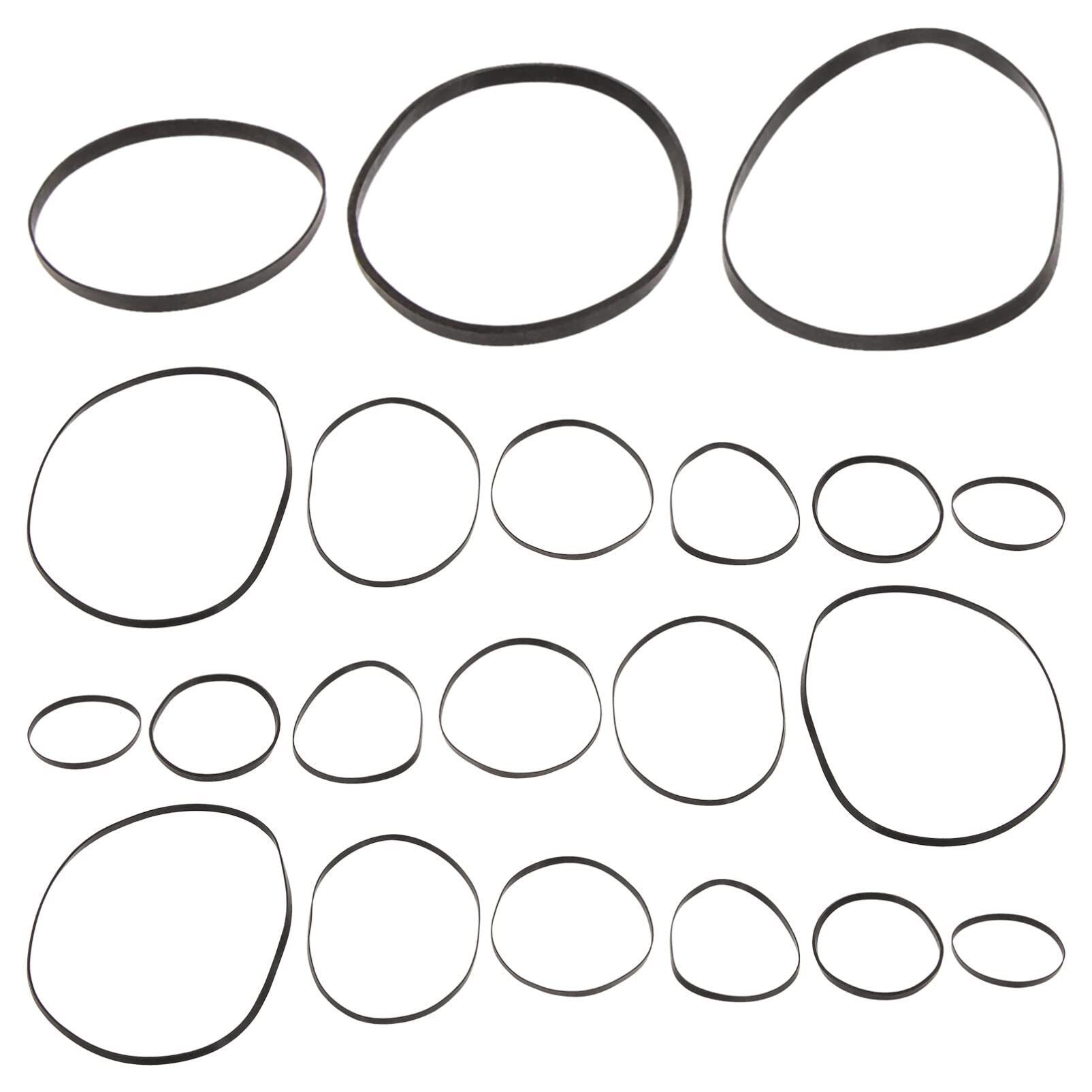 Hemobllo 50pcs Cassette Tape Machine Belt Recorder Repair Maintenance Flat Rubber Belt for Recorders and Dvd Drive