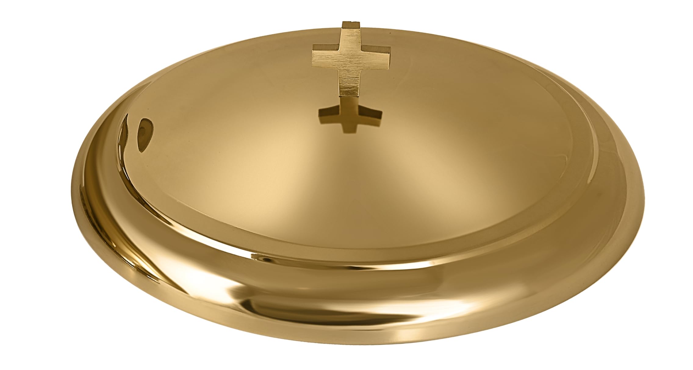 Mayur Exports Premium Holy Communion Cup Tray Cover for Churches, Stainless Steel Brass Mirror Finish, Tray Cover for Religious Ceremonies & Communion Supplies