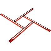 O'SKOOL Juice Groove Router Jig, 23.6-Inch Adjustable Square Template | Straight Aluminum Rails, Router Support Accessory for Cutting Boards, Serving Trays and Rectangular Grooves,PGS003