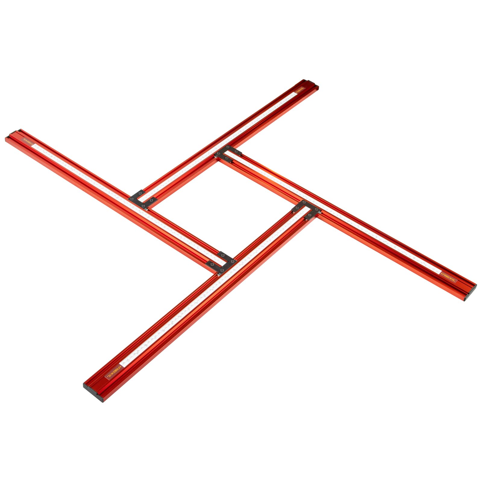 O'SKOOL Adjustable Router Template Guide Jig – 23.6" x 23.6" Square & Rectangle Groove Jig for Cutting Boards – Juice Groove Routing Tool with Variable Frame Design