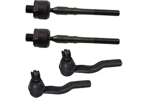 KDSA Front Inner and Outer Tie Rods FITS for Ford Fusion 2006-2009, for Lincoln MKZ 2006-2010/ Zephyr 2006, for Mercury Milan 2006-2009, ES800101 ES800102 EV800531 Front Outer Inner Tie Rod End- 4pc Set