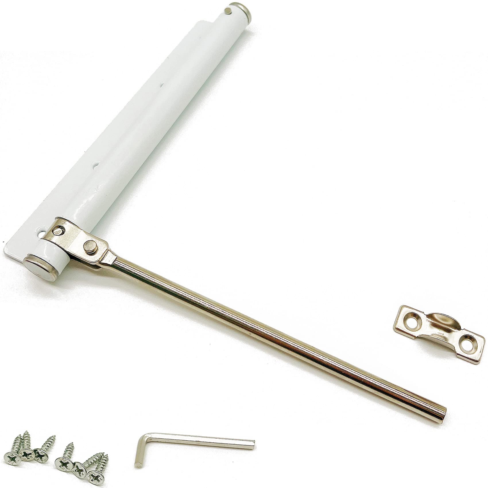 PEZEEU Automatic Door Closer - Self-Closing Stainless Steel Surface-Mounted Adjustable Automatic Closing Door Closer for Residential / Commercial (up to 30 kg)