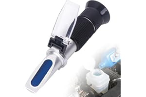 4-in-1 Automotive Refractometer, Antifreeze Tester Kit for Coolant, Battery, DEF AdBlue & Washer Fluid, Accurate Glycol Freez