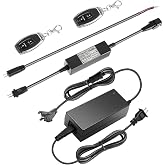 UYGALAXY 12V Linear Actuator Controller with 2pcs Wireless Remote Control &amp; 110V Adapter Power Supply, for 12V DC Motor Momentary Switch Forward/Reverse DPDT Relay for Motors, Lift Chair,Electric Sofa