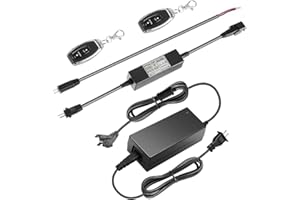 UYGALAXY 12V Linear Actuator Controller with 2pcs Wireless Remote Control & 110V Adapter Power Supply, for 12V DC Motor Momentary Switch Forward/Reverse DPDT Relay for Motors, Lift Chair,Electric Sofa