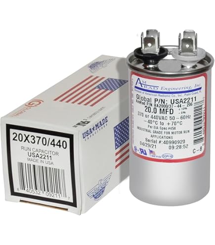 Goodman CAP200000370RP - 20 uf MFD 370/440 Volt VAC AmRad