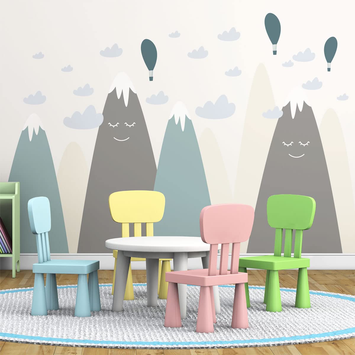Ayaka Children's Wall Stickers – Giant Wall Sticker – Scandinavian Mountains – 60 x 90 cm
