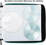 TIMCORR 160 Capacity CD DVD Case Organizer Portable Binder Green view 3