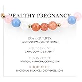 Pregnancy Gifts for Expecting Mom, Pregnancy Bracelet Natural Stone Healthy Jewelry Spiritual Bracelets for Women