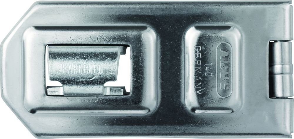 ABUS Diskus Hasp 140/120 – Device for Padlocks – for Hinged Doors – 05315 – ABUS Security Level 8 – Silver