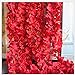 Crt Gucy 2 Pack 14 FT Artificial Hydrangea Flower Vine Wisteria Vines Cattleya Flowers Plants for Home Hotel Office Wedding Party Garden Craft Art Décor, Red