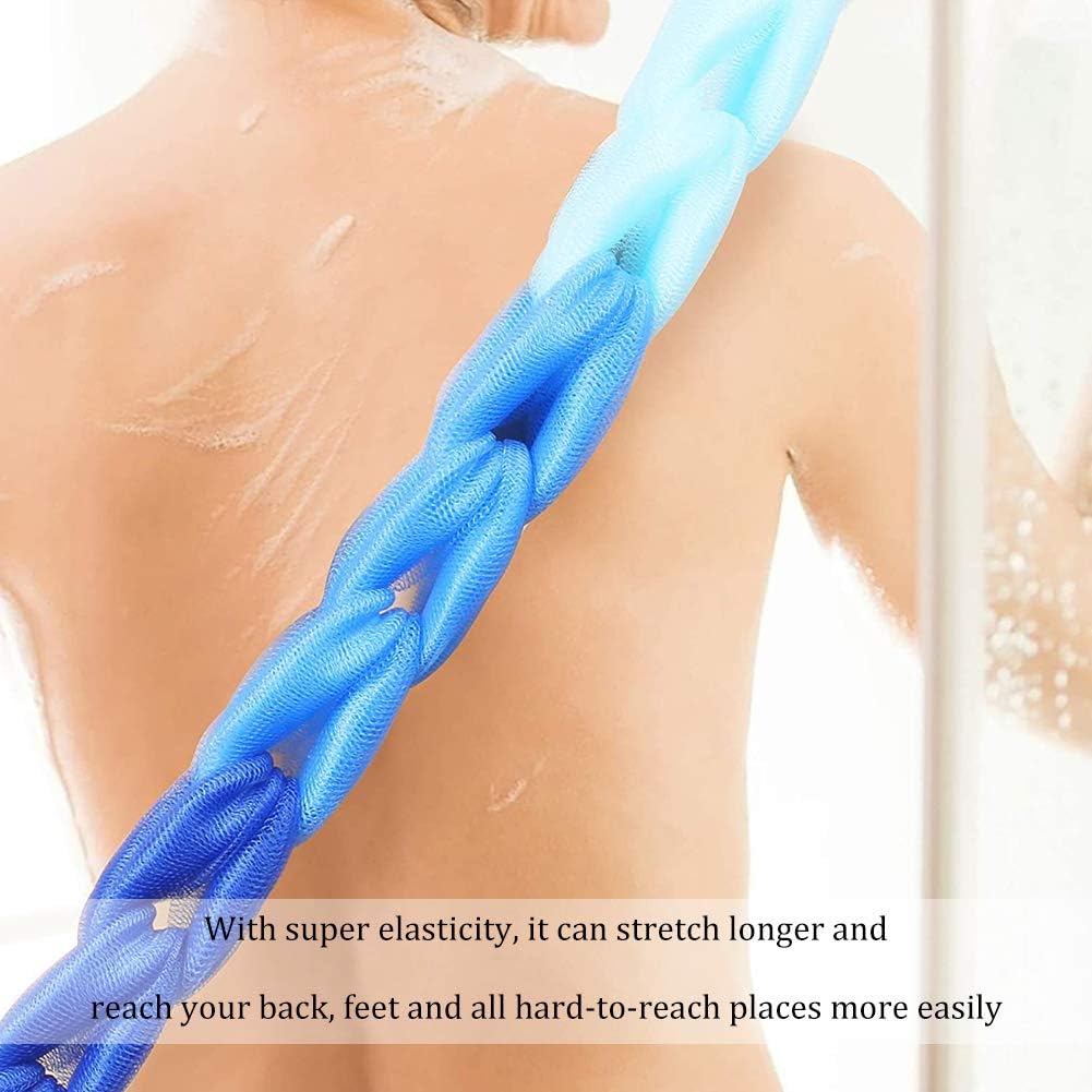 XYDZ 3 Pcs Bath Sponge Massage Back Scrubber Bath Shower Stretchy Braids Mesh Sponge for Body Scrubbing in The Shower Bathroom Accessories - Image 4