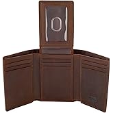 Stealth Mode Trifold Leather Wallet for Men with ID Holder and RFID Blocking (Brown)