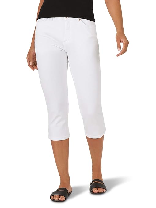 Buy Lee Women's Petite Sculpting Slim Fit Mid Rise Capri Jean at Amazon.in