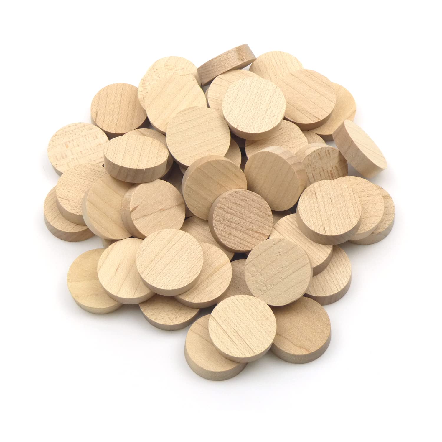 1" - 25.4mm Maple Flat Head Cross Grain Plug - Pack of 50