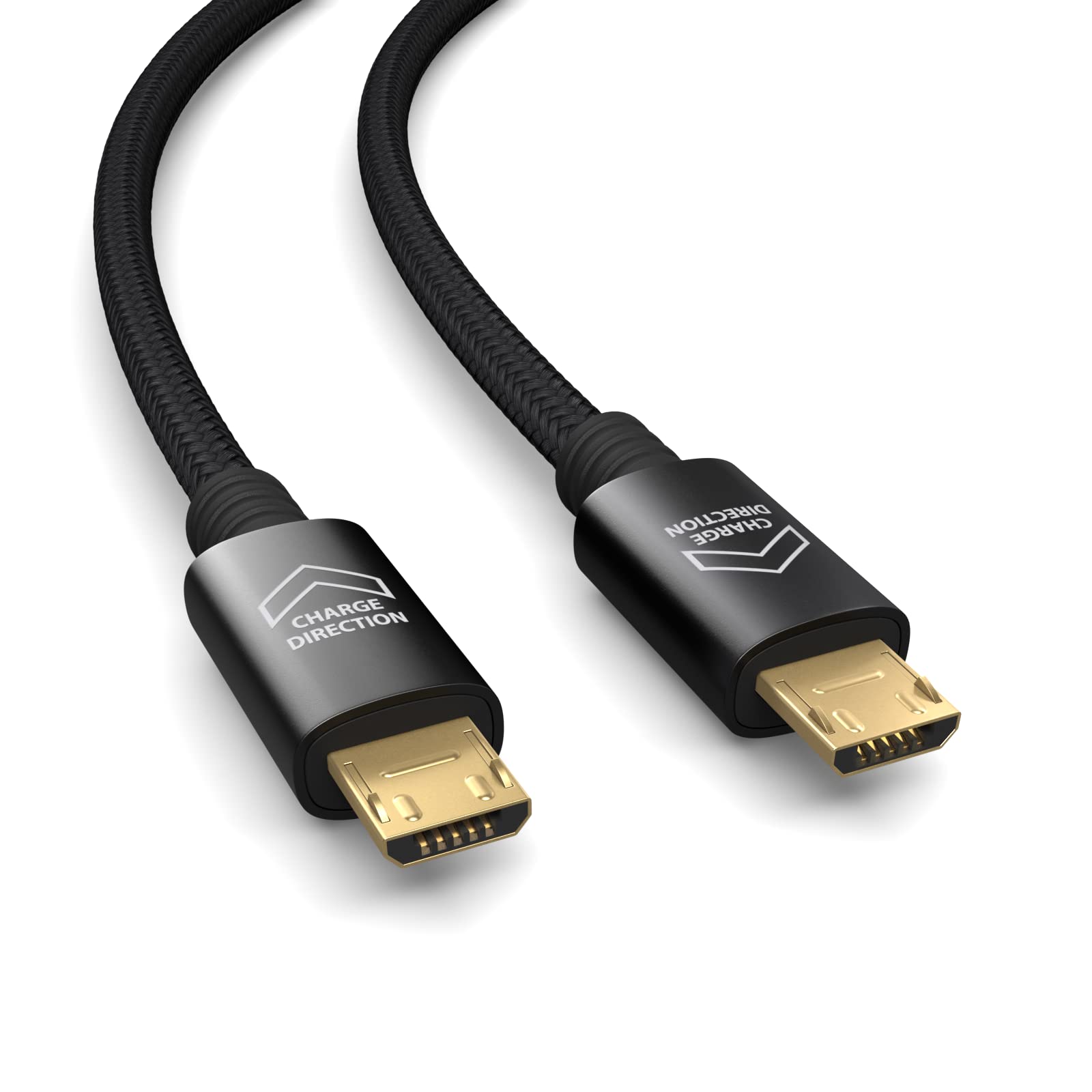 PAXO 1m OTG USB connection cable, MICRO-USB to MICRO-USB cable, data cable, charging cable, USB 2.0, black