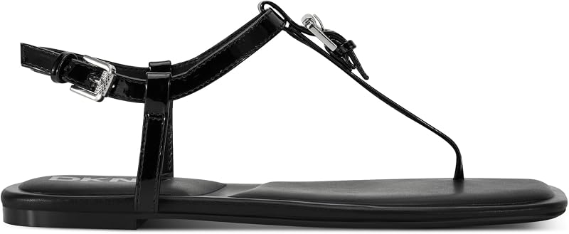 Datto-Flat - Sandalia para mujer, Black, 37.5 EU