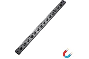 ALOANES Magnetic Socket Organizer, 1/4-Inch Drive Aluminum Socket Holder Socket Tray, Heavy Duty Socket Rail Organizer for To