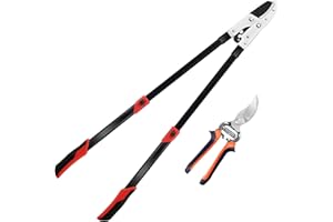 YRTSH Loppers Branch Cutter Heavy Duty Tree Trimmer, Extendable 28-41" Tree Pruner with Compound Action, Tree Cutter with 2 Inch Clean Cut Capacity Chop Thick Branches Effortlessly