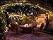 Qualizzi Starry Lights 60 Feet Xx-Long / 360 LEDs with Remote Control Dimmer. Warm White Lights on Copper Wire String. Fading Fairy Effects. White 110/220v Pw Adaptor