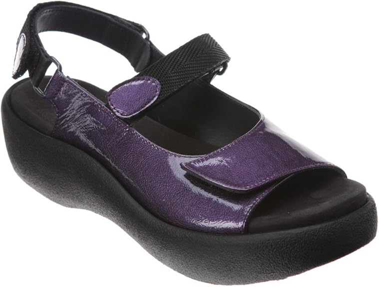 Amazon.com | Wolky Women's Jewel Purple Metallic Patent 36 European | Sandals