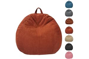 ZHENLIVES Bean Bag Chairs (No Filler),Bean Bag Cover,Stuffed Animal Storage Bean Bag,Plush Toys Storage Bag,Bean Bag for Kids,Adults,Teens[Large 36 x 45 in] Red Bean Bag