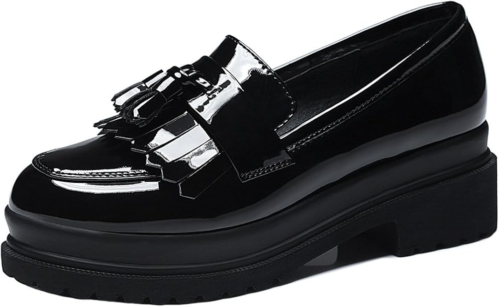 patent leather walking shoes