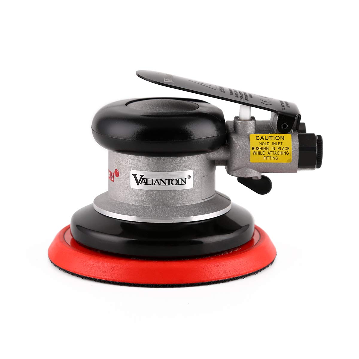 Valianto 5" Air Random Orbital Sander, Dual Action Pneumatic Orbit Orbit Polisher Pro Grinding Sanding Tools Silver