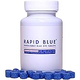 Rapid Blue Dissolvable Blue Dye Tablets for Toilet Leak Detection &amp; Adulteration Detection, Multi-Use - 200 Tablets Per Bottle