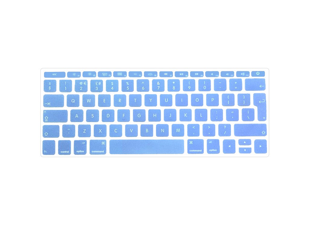 Se7enline Compatible with 2016 2017 2018 Macbook Keyboard Cover MacBook Pro 13 inch Model A1708 (No TouchBar Version) Silicone Skin Macbook Pro Keyboard Protector 13 inch (UK Layout), Serenity Blue