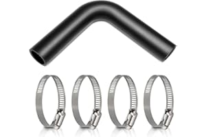 BEIJIULI Gas Tank Filler Hose with 4 Clamps,1 1/2" ID Reinforced Gasoline Fuel Filler Neck Hose (15 7/8" Long)