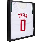 1DOT2 16x20 Jersey Frame Display Case Large Shadow Box, Black | Grade A Natural Pine Wood, HD Acrylic Front, Metal Hanger, 1 Inch Depth, High Quality Fabric Backing, Classic Black