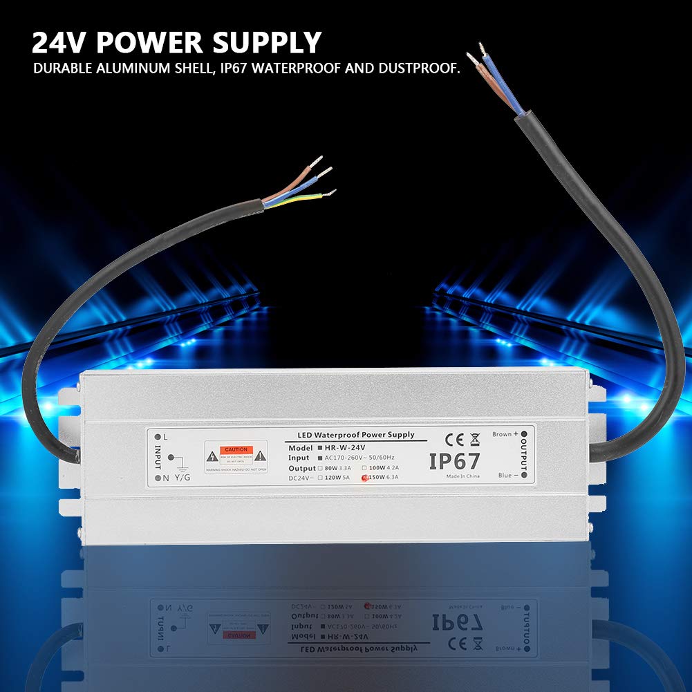 24V 150W 6.25A MultiProtection LED Light Strip Power Supply IP67