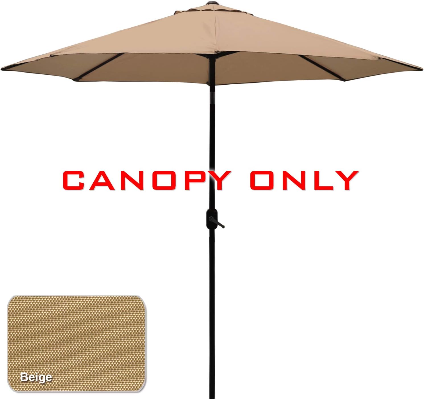 Abccanopy 9ft Market Umbrella Replacement Patio Umbrella Top Outdoor Umbrella Canopy 8 Ribs 23 Colors Beige Patio Lawn Garden Umbrellas Shade