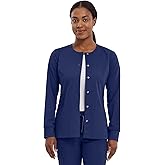 Healing Hands Women's Snap Front Scrub Jacket Daisy 2-Way Stretch Uniform 5063