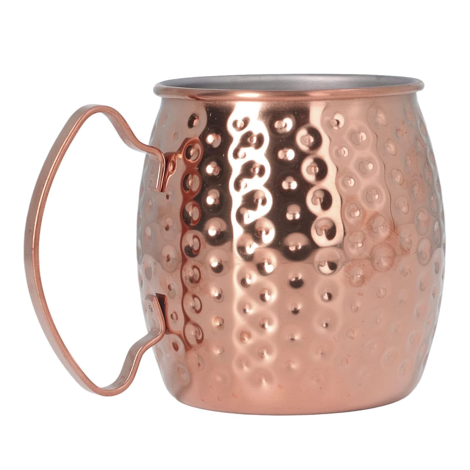 Cyrank Moscow Mule Copper Mugs Set of 2, 500ml Drinking Cups Large Capacity Cocktail Mug Exquisite Stainless Steel Moscow Mule Mugs for Bars Hotels Restaurants